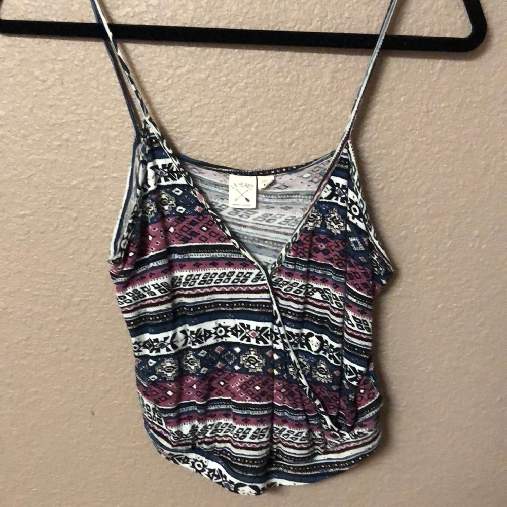 Tribal print crop top